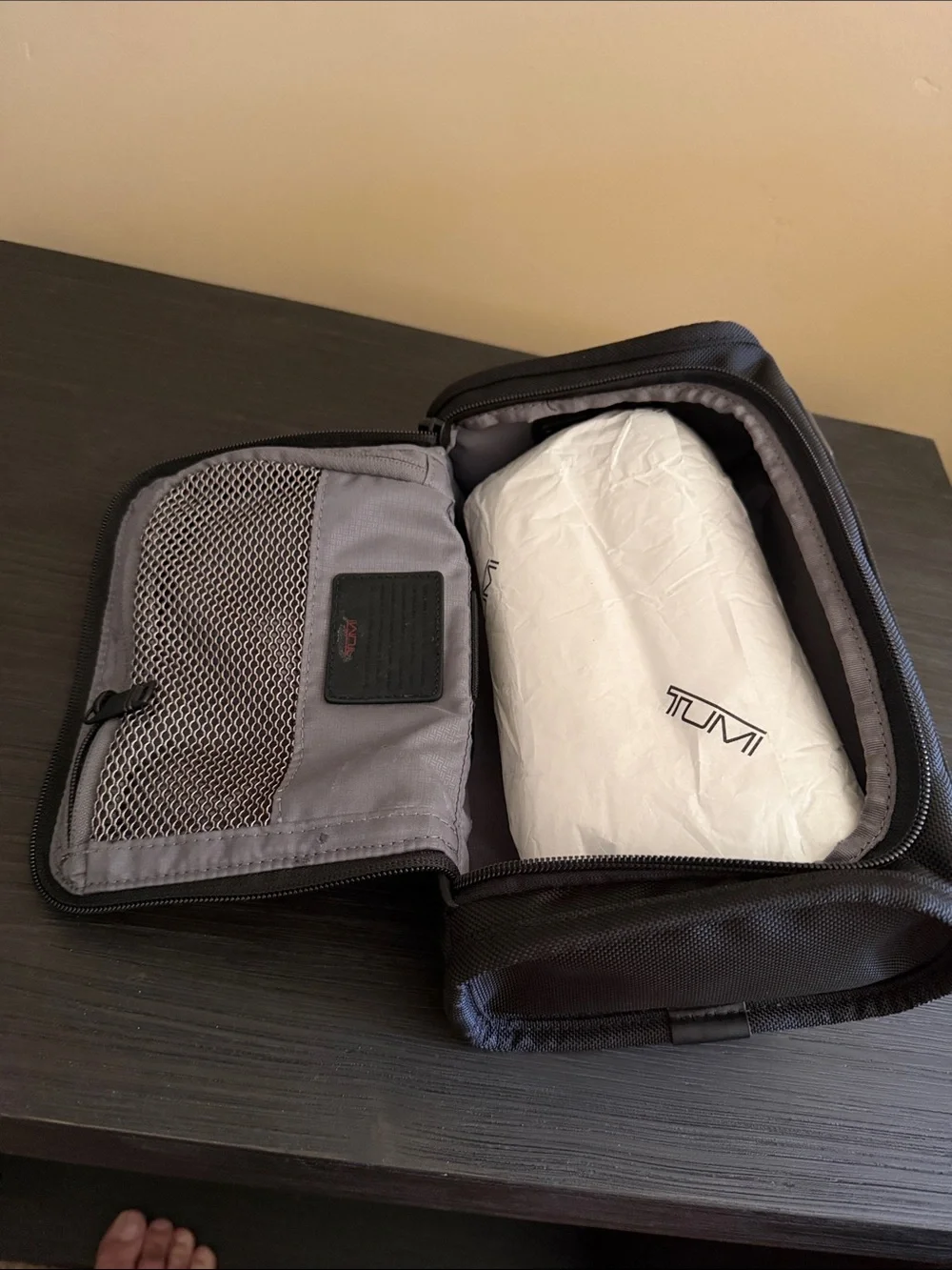 Tumi Black Nylon Alpha Travel Kit